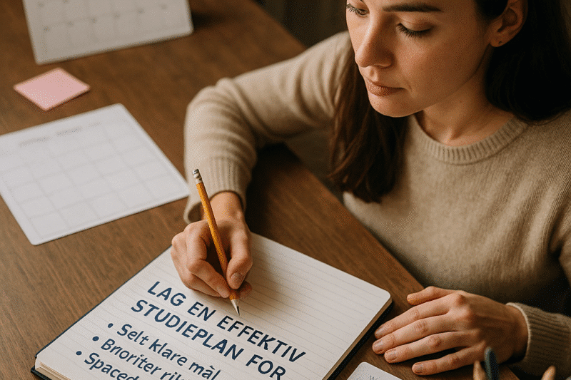 Hvordan lage en effektiv studieplan for eksamen: steg-for-steg guide, verktøy og tips