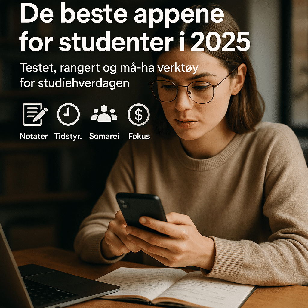 Beste appene studenter 2025 testet rangert ma ha verktoy studiehverdagen hovedbilde
